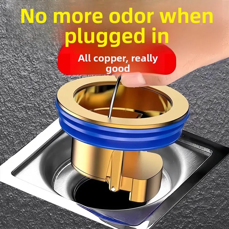 

Universal Bathroom Sink And Floor Drain Odor Preventer 10*10cm Size ABS Plastic Core 201 Stainless Steel Surface Craft