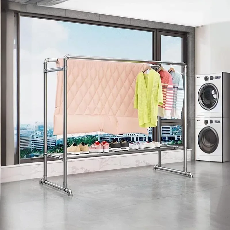 Artículos Colgador de Ropa móvil, Perchero ligero Kawaii Para Ropa, pantalones, estantes de secado, Perchas espaciales Para Ropa, muebles Para sala de estar