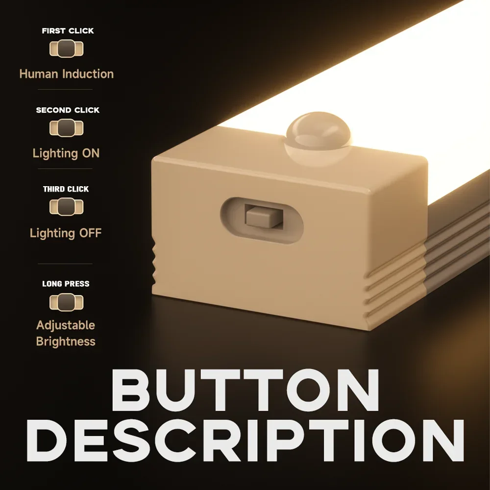 لاسلكي PIR محس حركة LED أضواء تحت الكابين الإنسان التعريفي USB شحن ضوء الليل غرفة نوم الممر المطبخ الجدار مصباح