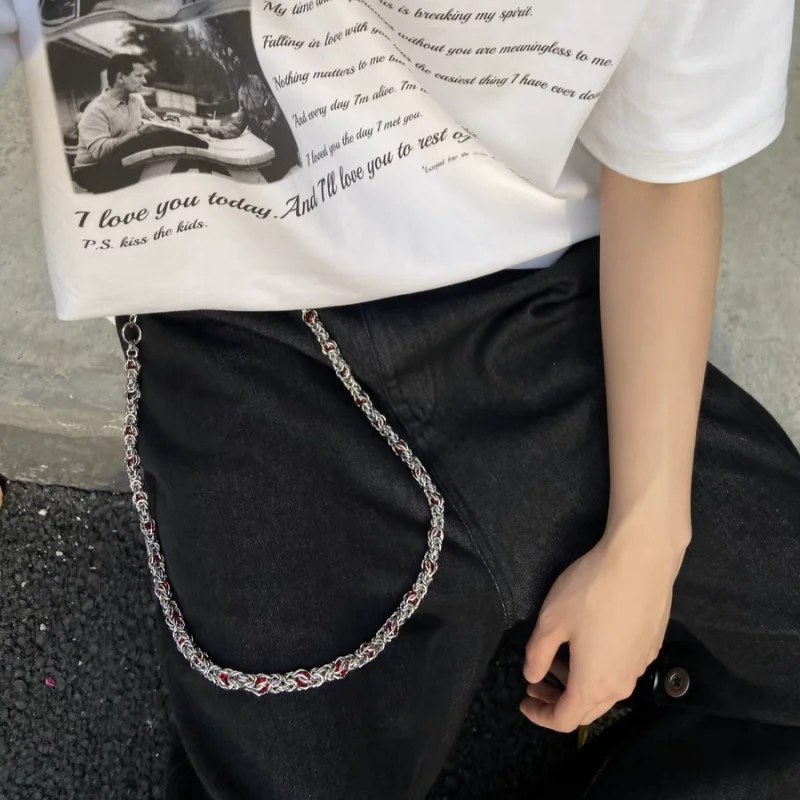 Snake Bone Clamp Beads Pants Chain Street Dance luxurious Ornament Men And Women  One\'s Waist Key Chain Hip Hop Punk Accessories