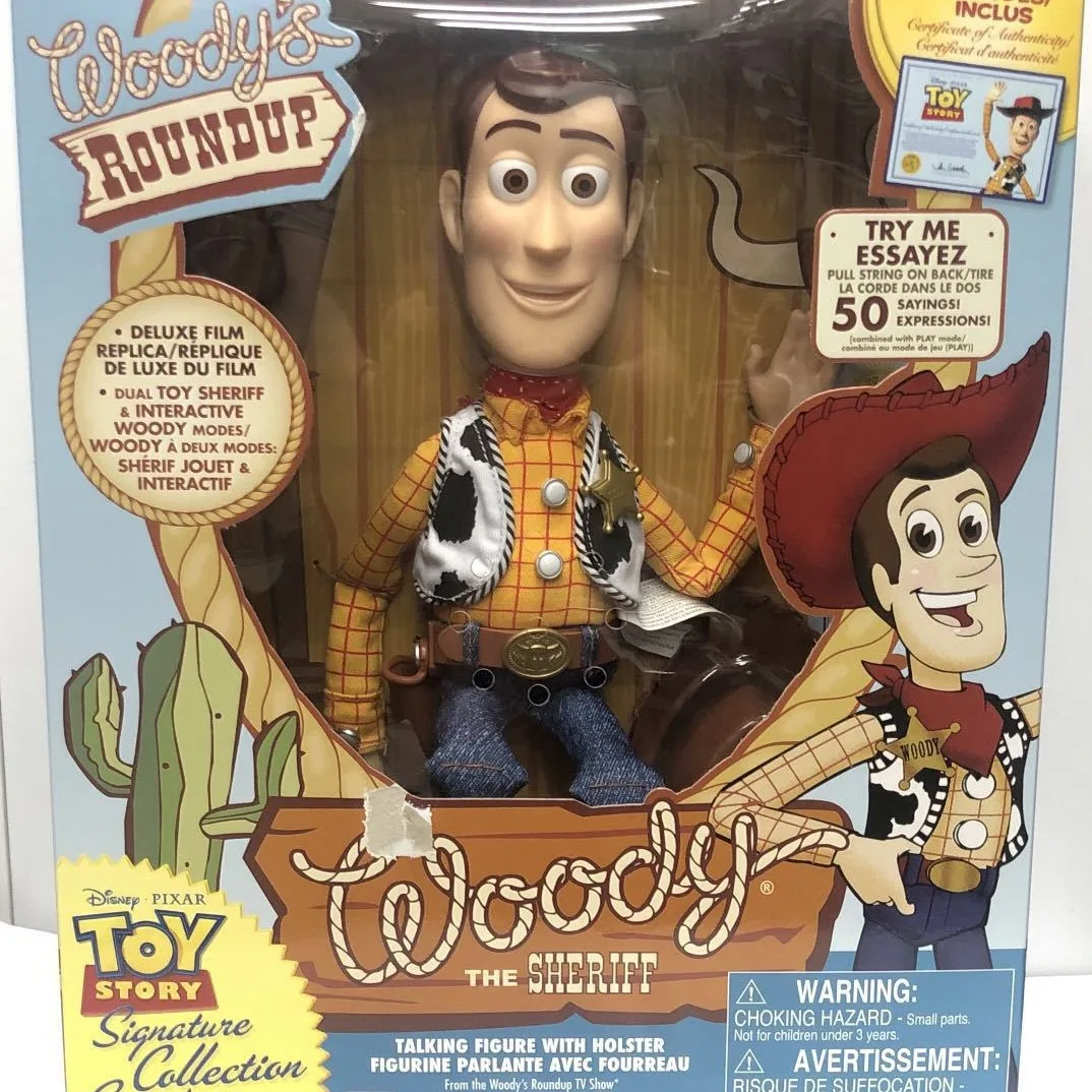 Disney Pixar Toy Story Woody Cowboy Action Figure 20th Anniversary Limited Edition Pull-String Talking Sensor Plush Toy