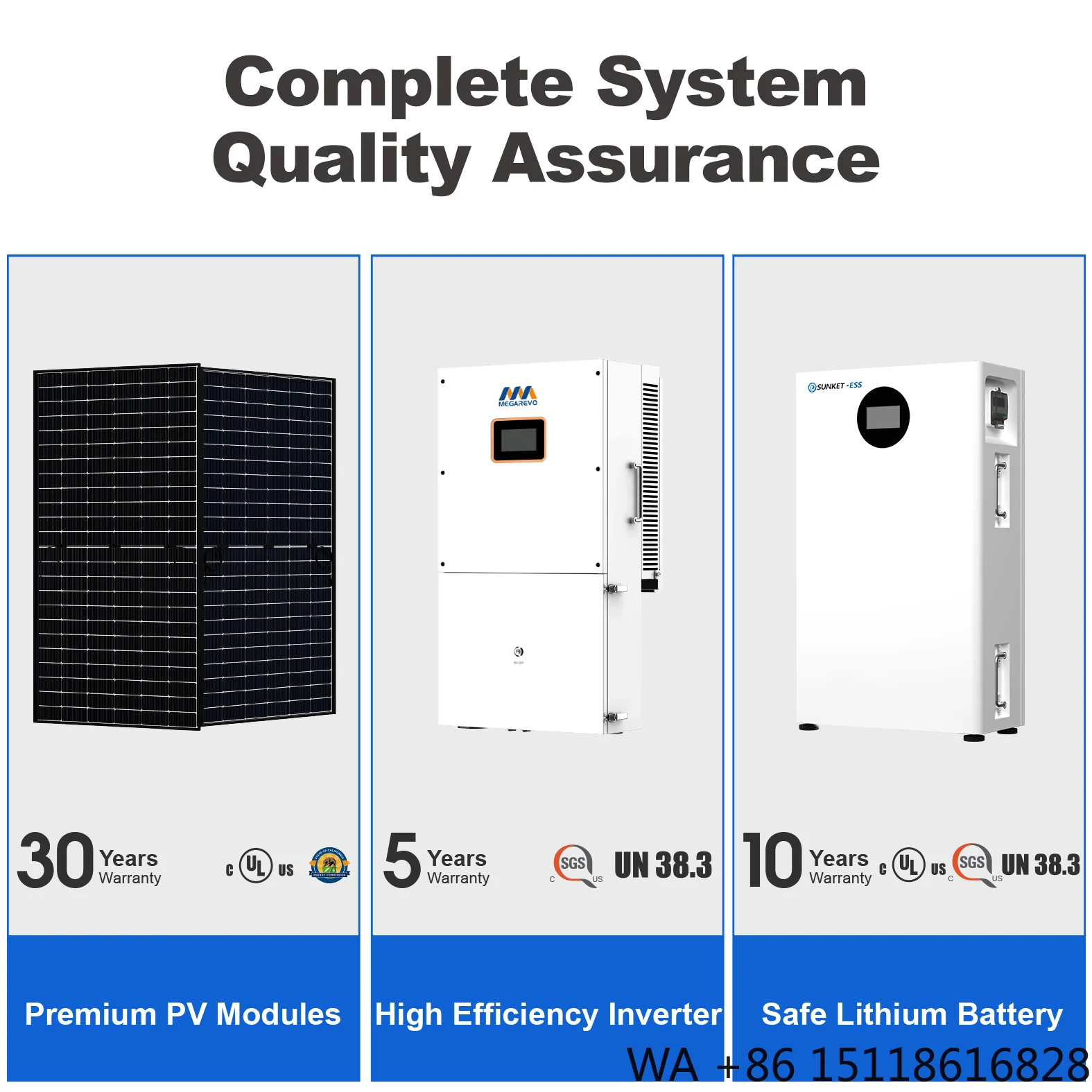 Sunket Hybrid Solar Battery 16kWh 32kWh with 12kW Hybrid Inverter for Modern Home Energy Storage USA Local Stock