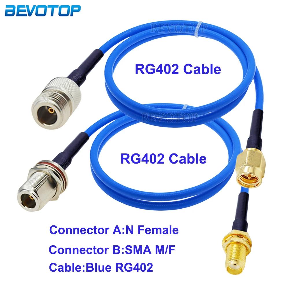 RG-402 N to SMA Male/Female RF Connector 50 Ohm Semi-Felxible RG402 RF Coaxial Cable Pigtail Extension Cord Jumper