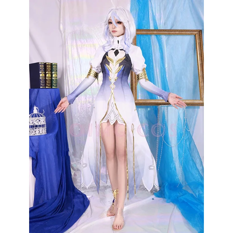 Demon God Focalors Furina Cosplay Genshin Costume Impact Divine Attire Carnival Uniform Anime Halloween Masquerade Women Game