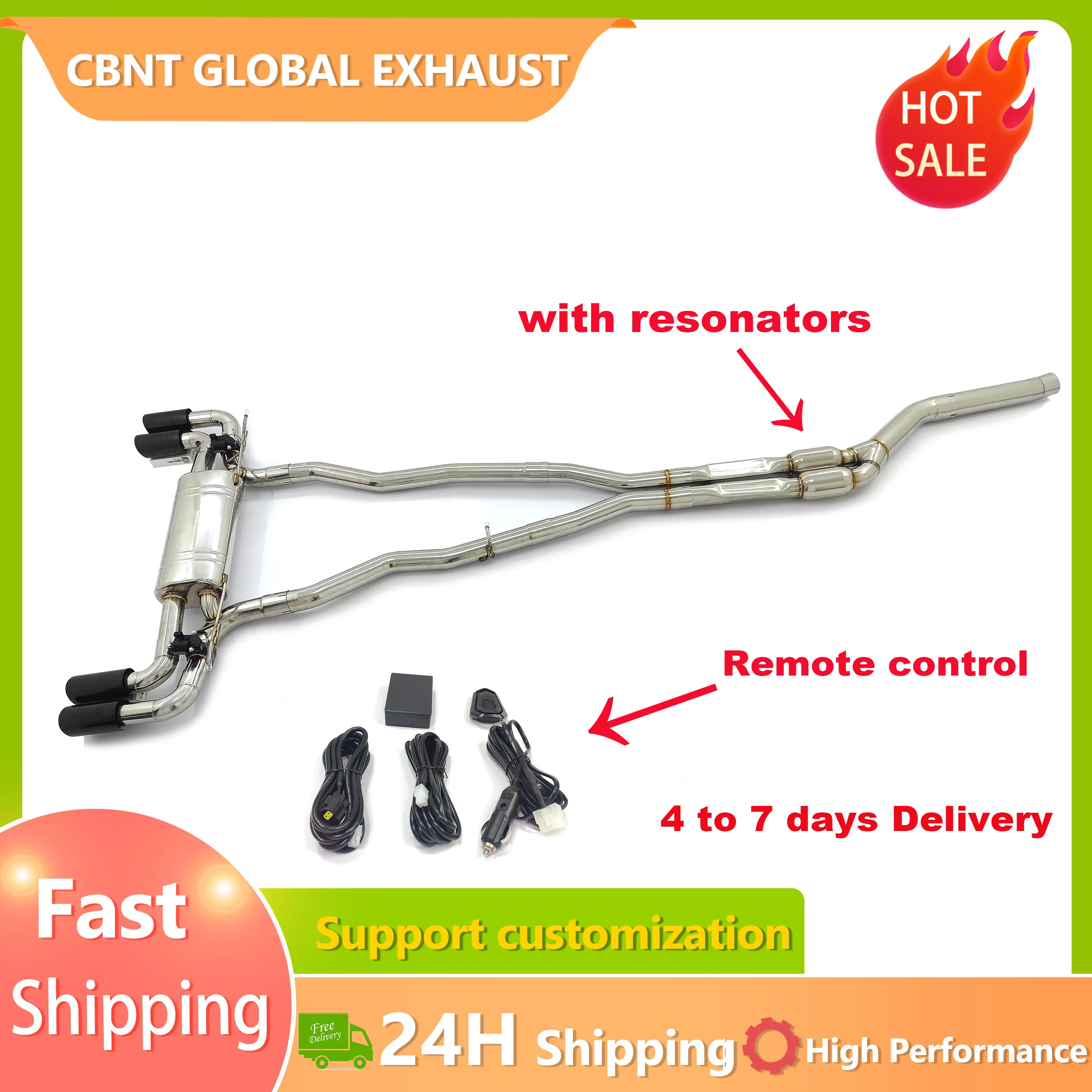 

CBNT In Stock SS304 Valvetronic Catback Exhaust for BMW 540i G30 G31 G38 B58 3.0T Exhaust Systems Valved Muffler Fast Shipping