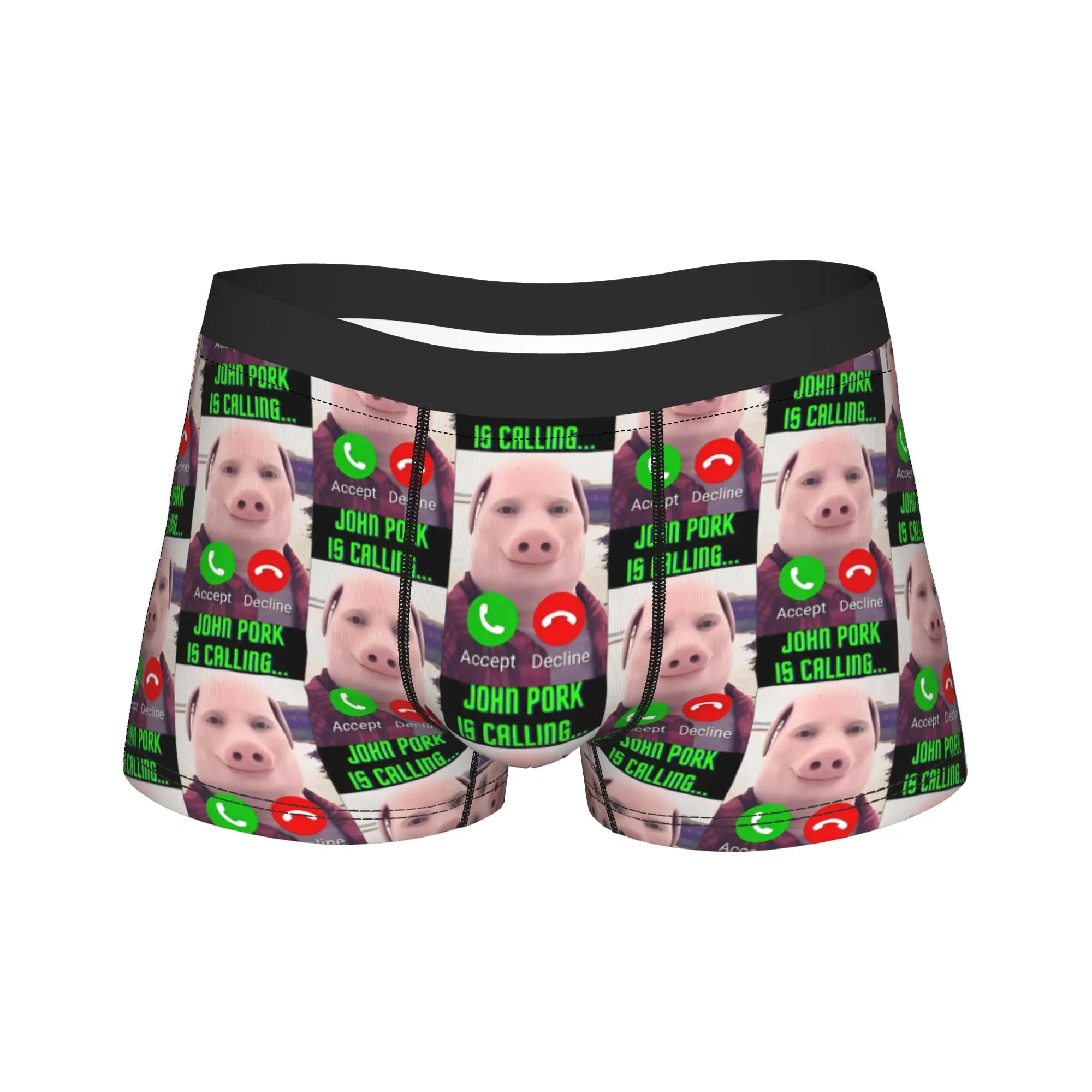 

Новинка, шорты-боксеры John Pork Is Calling, трусы, мужское нижнее белье, трусы из полиэстера для Homme S-XXL