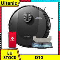 Ultenic D10 Robot Vacuum Cleaner 15min LiDAR Quick Map 4000Pa Suction 120min Runtime Carpet Auto-Boost No-Go Zone APP  Control