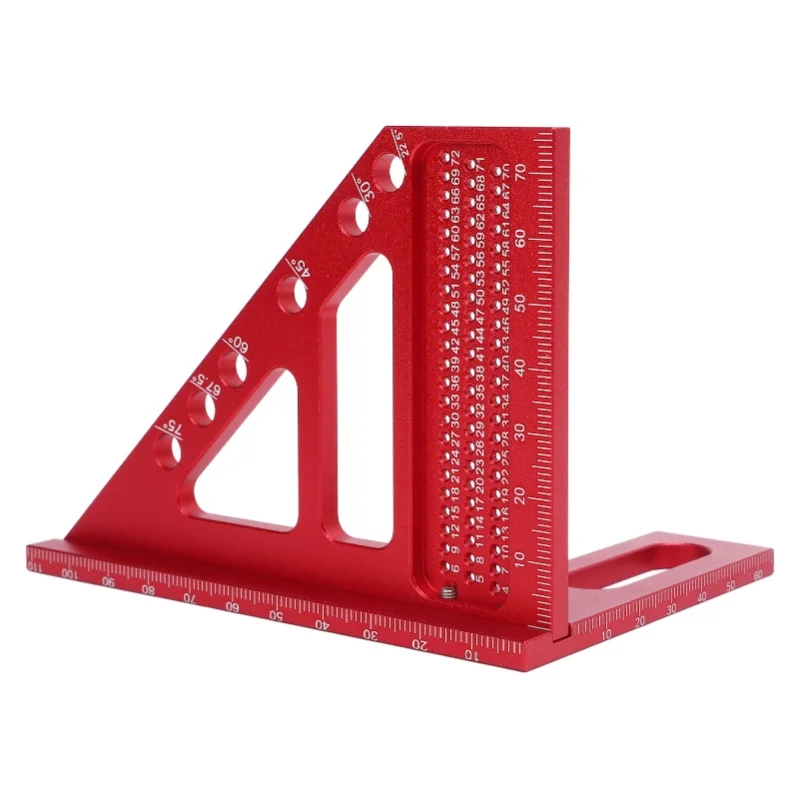 Miter Triangle Ruler Multifunctional High Accuracy Slim Lightweight 3D Multi Angle Measuring Ruler For Woodworking
