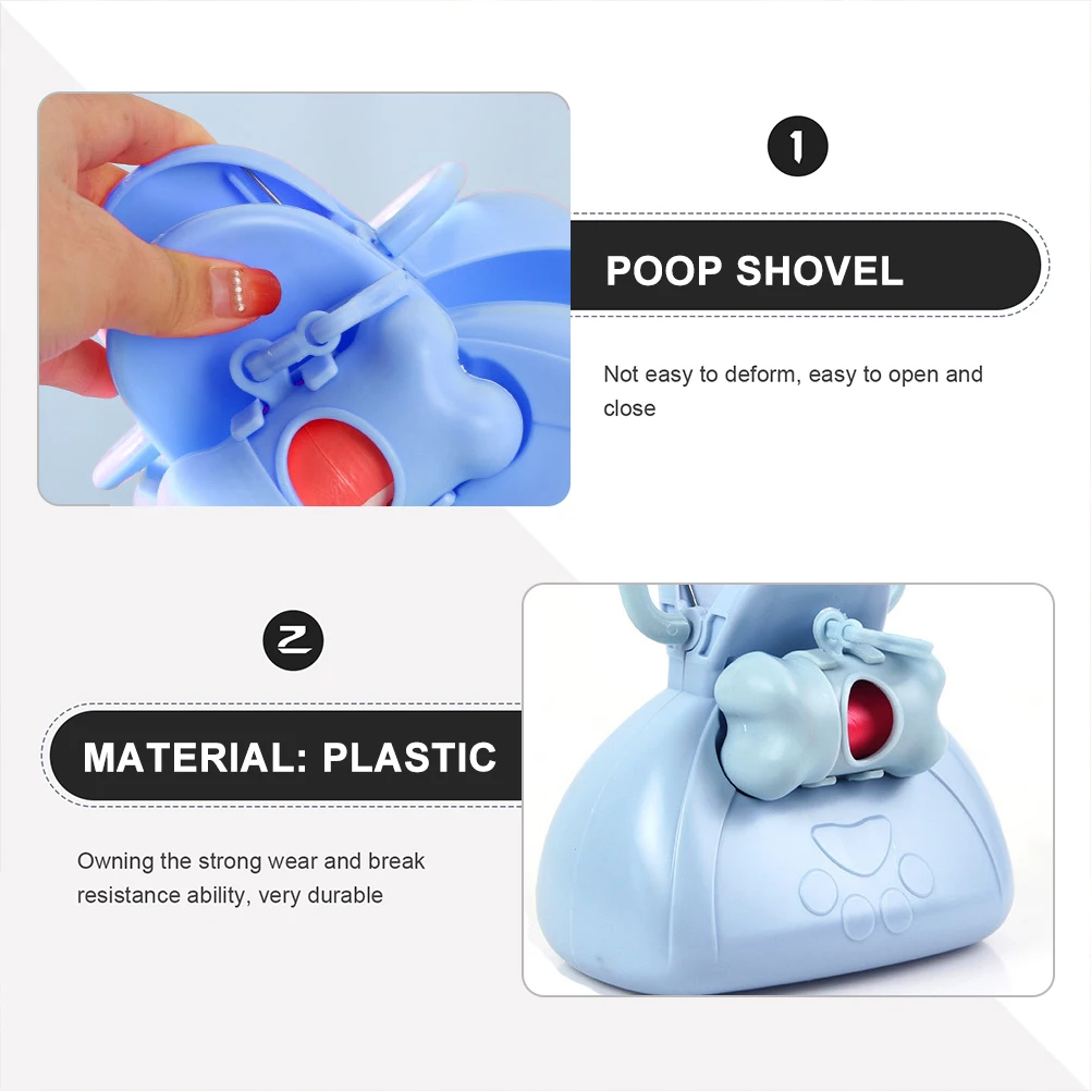 

Toilet Pickup Poop Picker with Bag Pet Pooper Scooper Portable Dog Waste Plastic Feces
