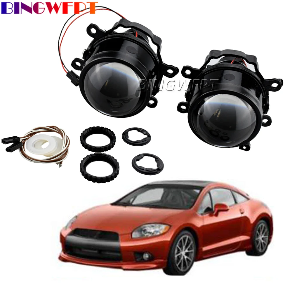 2 pçs luzes de nevoeiro farol para mitsubishi eclipse 2006 2007 2008 2009 2010 2011 2012 nevoeiro lâmpadas led luz do amortecedor dianteiro nevoeiro lâmpada