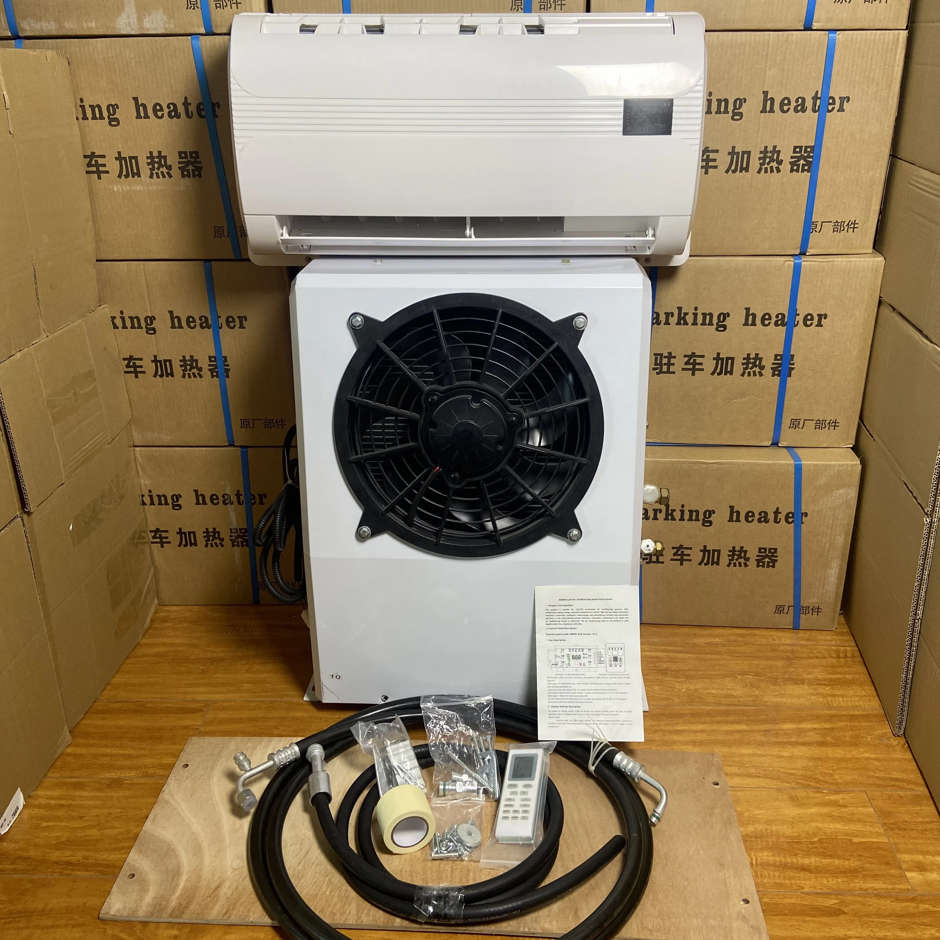 

Factory New Model 12v 24v Dc Split Parking Air Conditioner Electric Universal Inverter Extra-large Condenser Unit for Car Truck