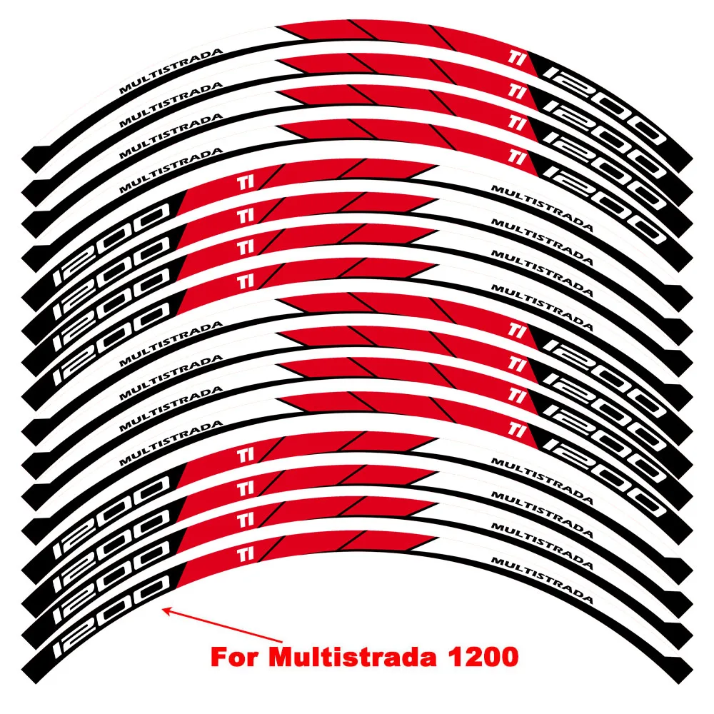 Acessórios da motocicleta reflexivo adesivo de roda dentro do cubo decalques aro fita listra para ducati multistrada 1260 1200 1200 s