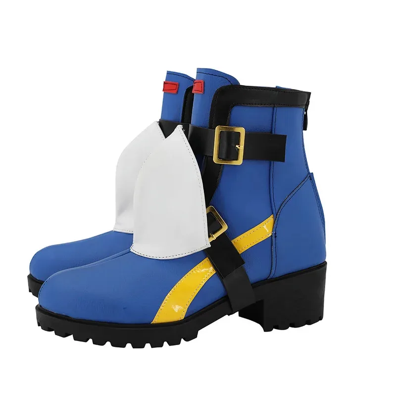 AIAI 2025Game GUILTY GEAR Bridget Cosplay PU Sepatu Boots Pesta Halloween Natal Kostum Prop Aksesoris Custom Made