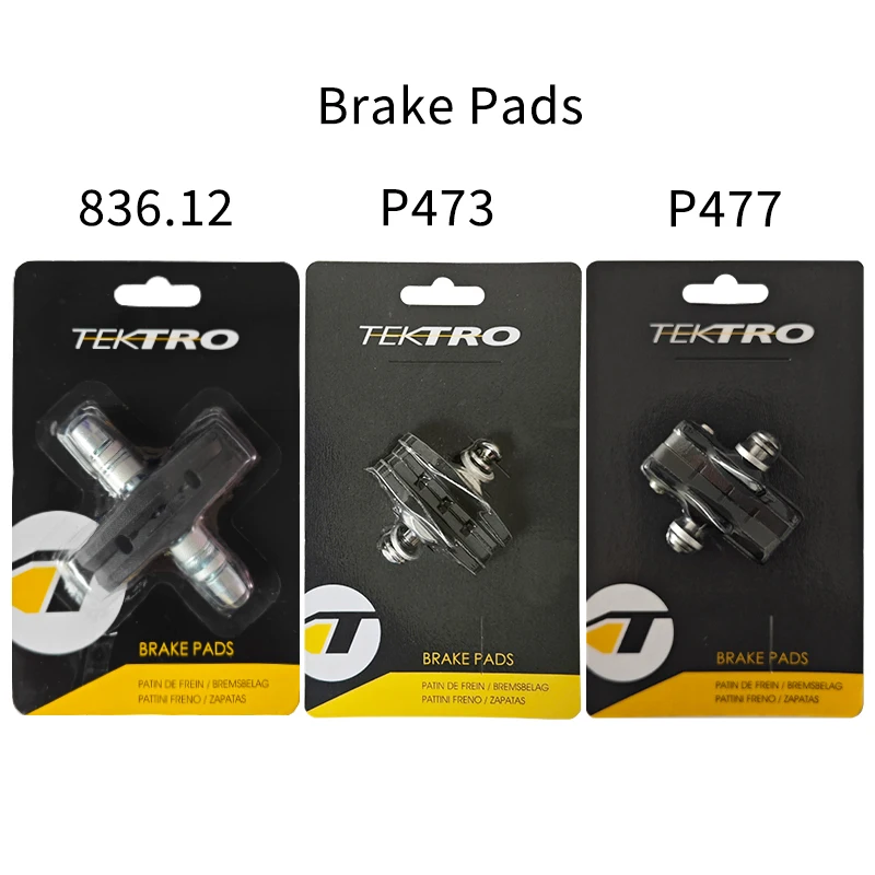 TEKTRO 836.12 P473 P477 Bicycle Brake Pads MTB Road Bicycle Brake Aluminum Wheel Brake Pads Used for Caliper Brakes