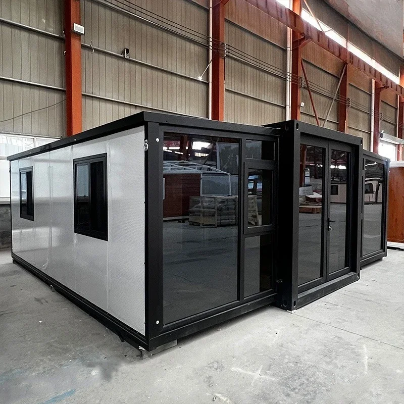 20FT Luxury Prefab Tiny Mobile Home 2-3 Bedroom Folding Expandable Shipping House for Apartment House Hotel Made Sandwich Panel