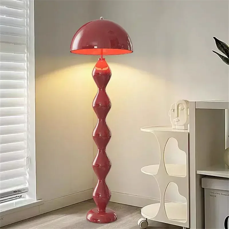 2025 Nordic Retro Mushroom Floor Lamp Creative LED Lamp Living Room Bedroom Bedside Table Hotel Room Decoration Color Desk Lamp