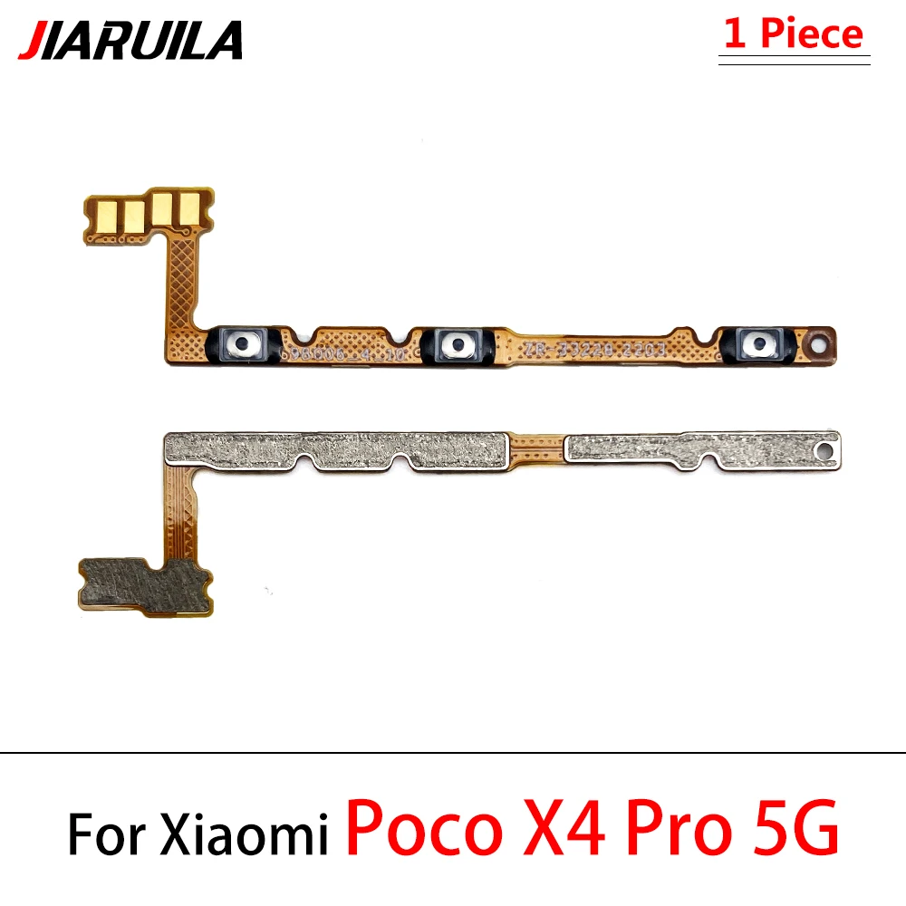 Power Switch On/Off Button Volume control Key Button Flex Cable For Xiaomi Poco X4 Pro 5G F1 F3 F2 Pro X2 X3 GT C3 M2 M3