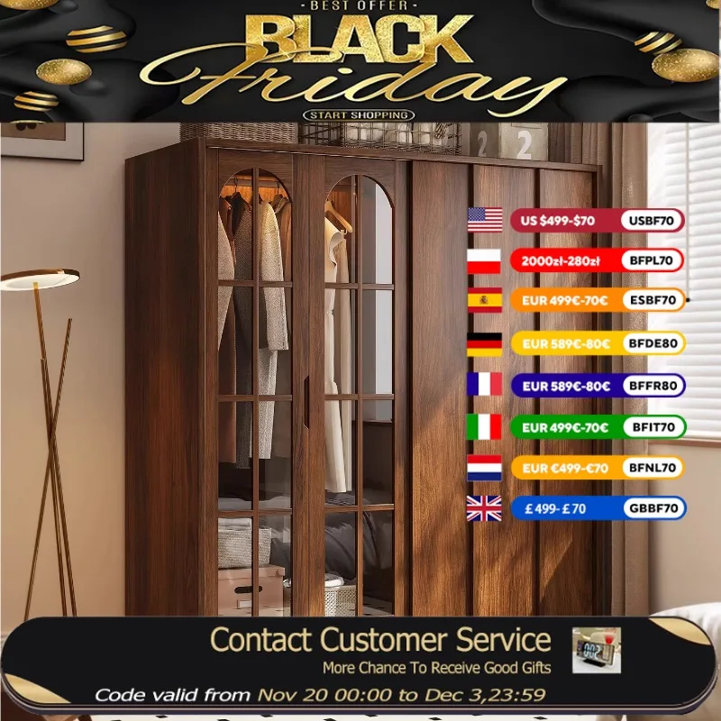 

Hanging Clothes Wardrobes Sliding Doors Luxury House Space Saving Closet Bedroom Clothes Storage Armario Camping Furniture Home