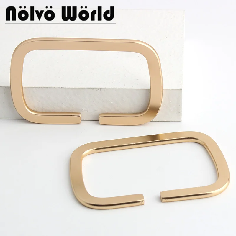 

4-10pcs 9.5x6cm Light Gold 2022 New High Quality Durable Alloy Square Handbag Woman Bag Handle Parts Hot Sale