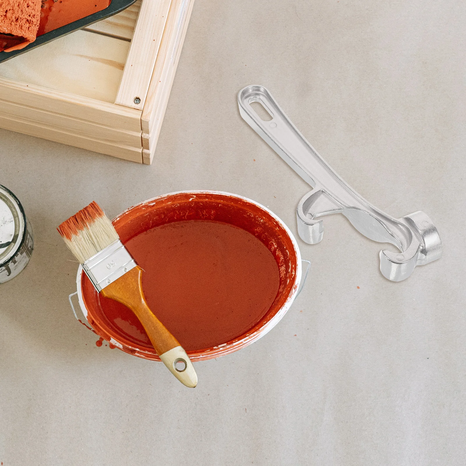 

Aluminum Bucket Opener Portable Paint Can Lid Remover Tool For Oil Barrel Gallon Pail Easy Grip Non-Slip Handle