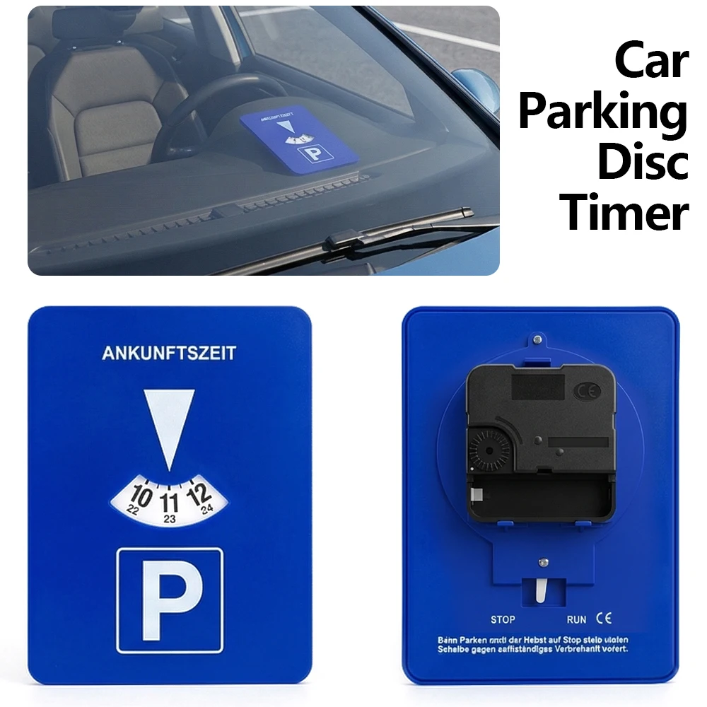 Digital Parking Timer Disc for Car Electronic Parking Accessory for 4 languages Parking Compliance Portable Arrival Time Display