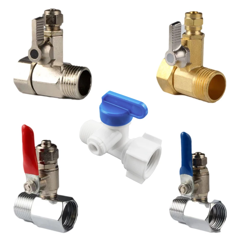 

1/4'' 1/2'' Male 1/4 3/8 Tube Water Adapter RO Feed Ball Valve Faucet Water Filter Reverse Osmosis System for Water Purifier Tap