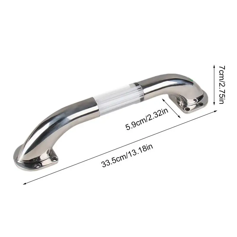 RV Handrail Grip high-quality Stainless Steel 9 12 16 Grab Handle Handrail Polished Boat / RV / Bath Boat Accessories Marine