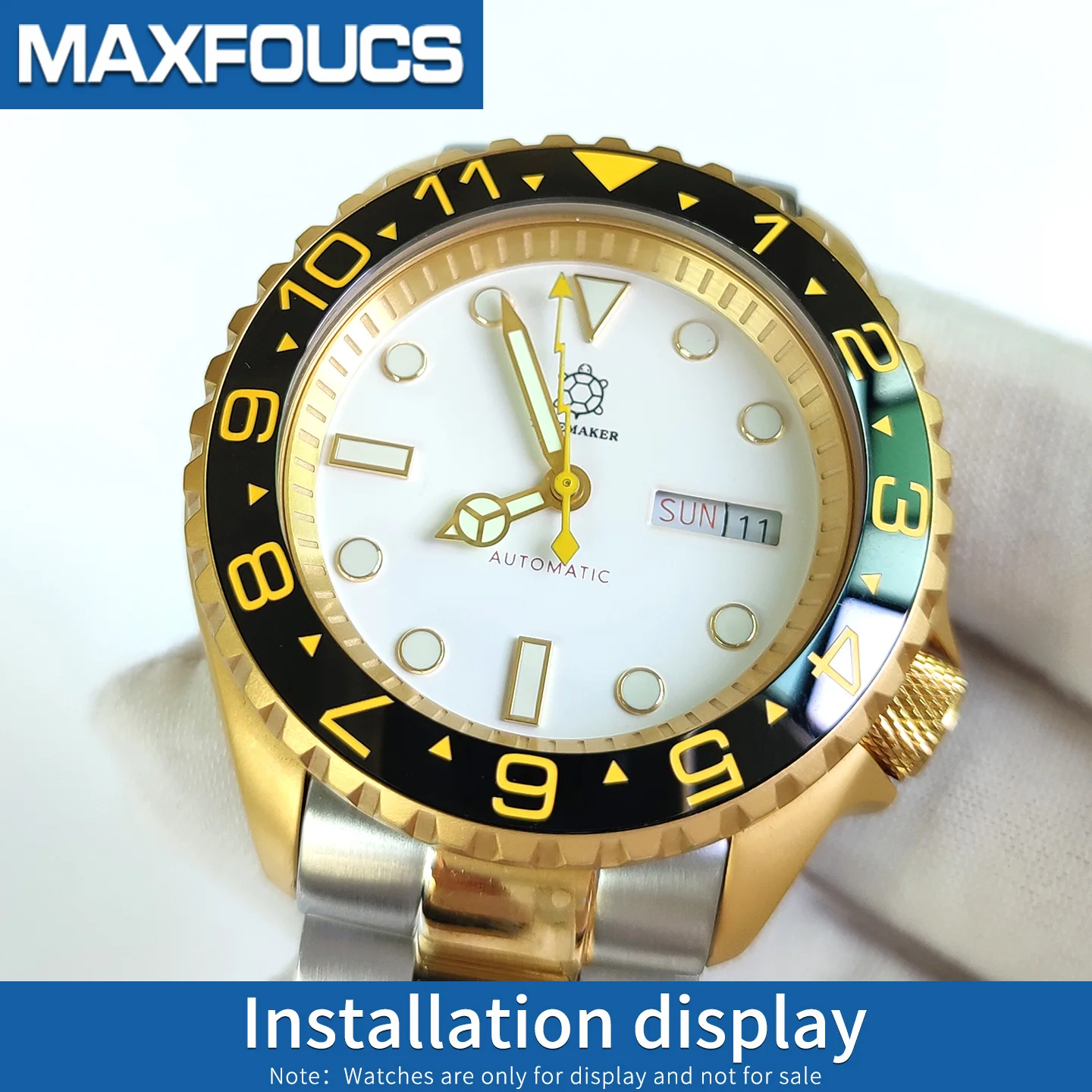Schräge Keramik-Lünetteneinlage 38x30,6mm MOD SKX007 SKX Divers Passend für 31,5x30,5mm Kristallglas Schwarzes Uhrenzubehör – Detail 10