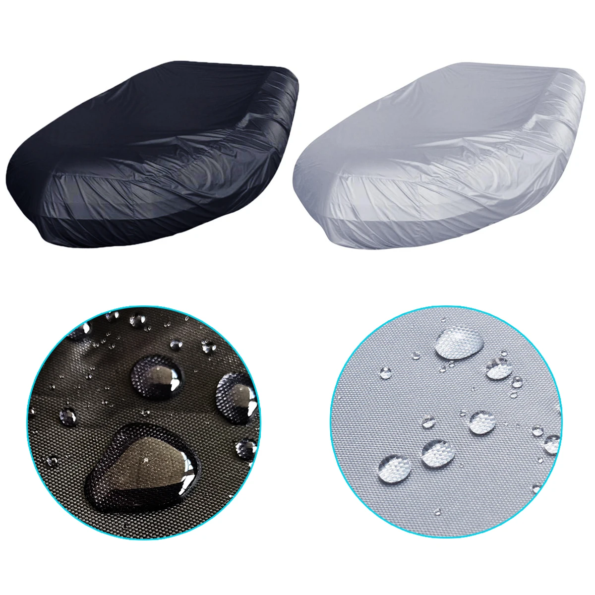 Waterproof UV Sun Dust Protection Inflatable Boat Dinghy Cover Tender Storage Suits 7.5-17ft 7 Sizes Kayak Rubber Boat Cover