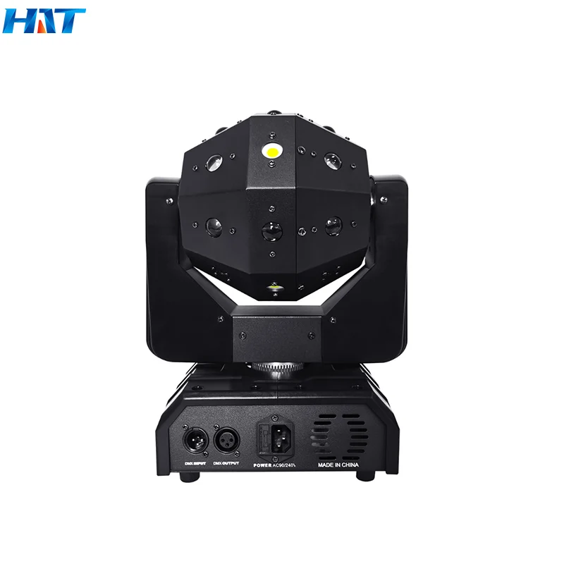 HT-Estágio profissional luzes LED com cabeça móvel RGB luz laser, controle de som, laser DMX para festa e casamento, 16*3W, 16PCs