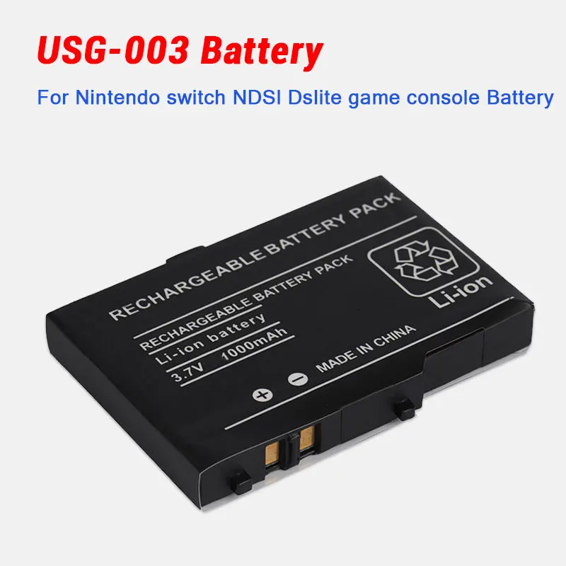 USG-003 USG 003 Battery 1000mAh for Nintendo Portable Handheld Game Console NDSL DSlite DS Lite USG003 Rechargeable Batteries