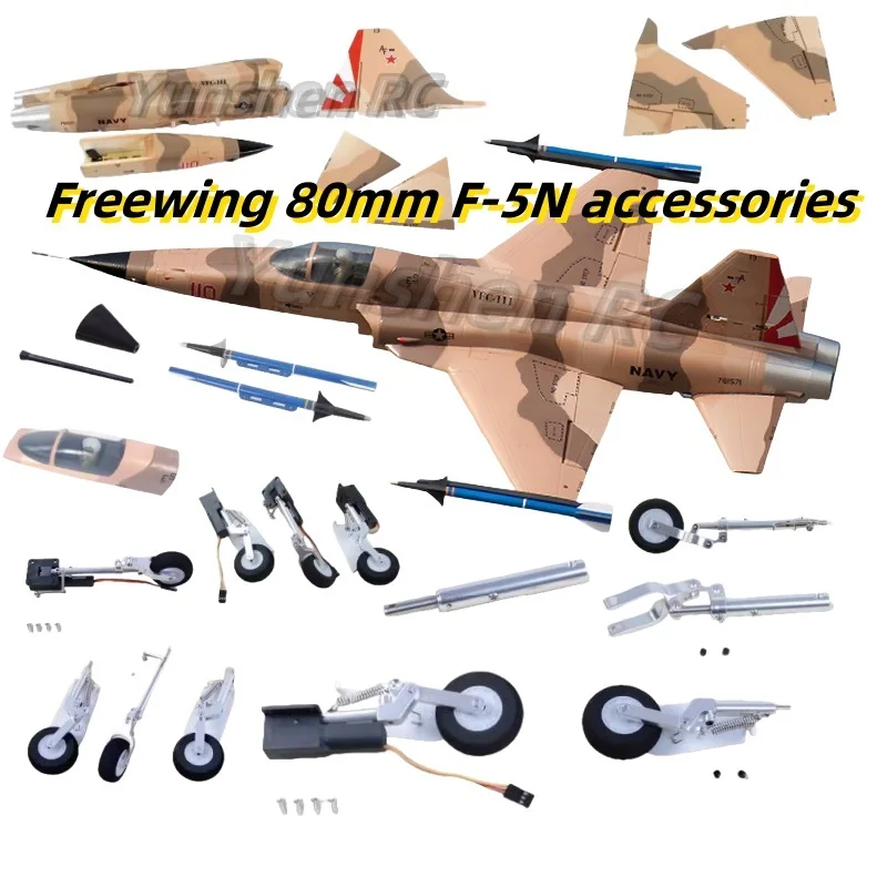 FreFuk80 mm F-5n Avion Accessoires Fuselage Ailes Principale Queue Verticale Queue Plate Train D'atterrissage AntarcCover Cockpit Vis