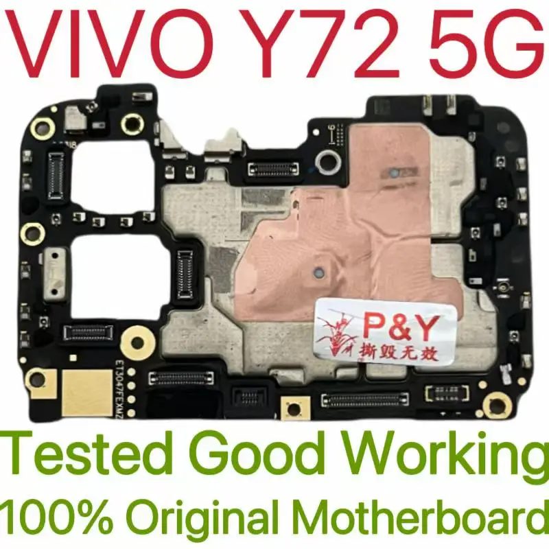 Global Version Original Unlocked Motherboard for VlVO Y72 5G Tested Circuit Plate Main Logic Board for VlVO Y72 5G
