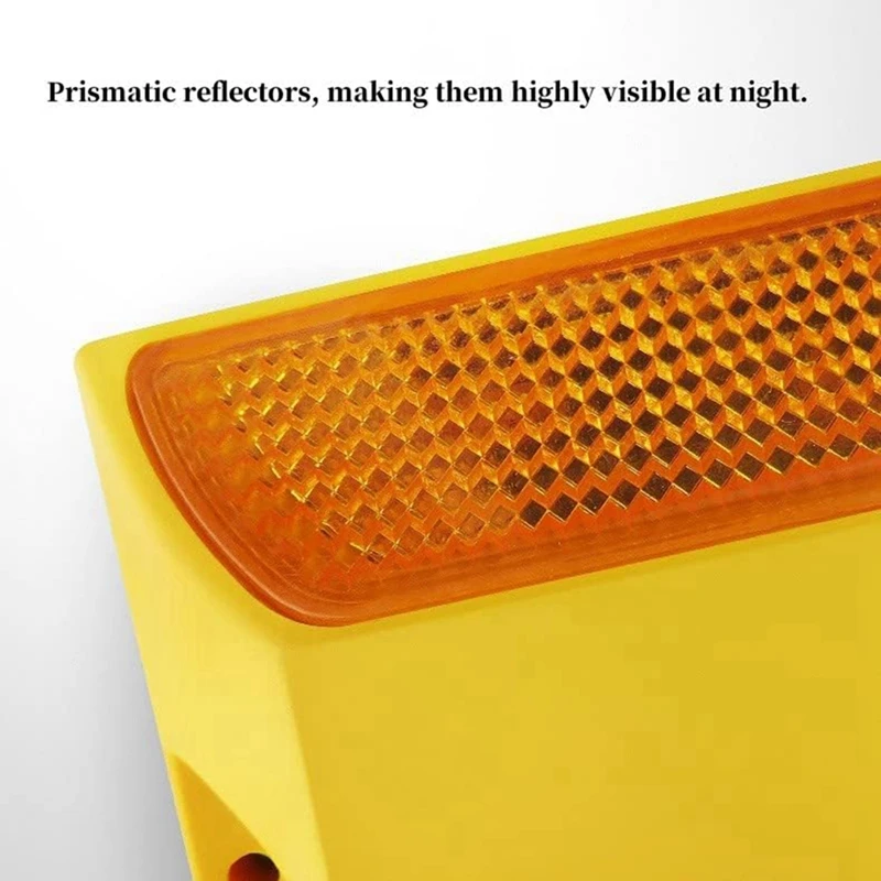 Светоотражающий маркер BAAG-Road, двухсторонний светоотражающий маркер для тротуарной плитки, пластиковый маркер для асфальтовых шпилек-10 шт.