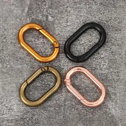 1Pc Zinc Alloy Plated Gate Spring Oval Ring Buckles Plating Bag Belt Buckles Handbags Clips Outdoor Carabiner Snap Bottle Hooks