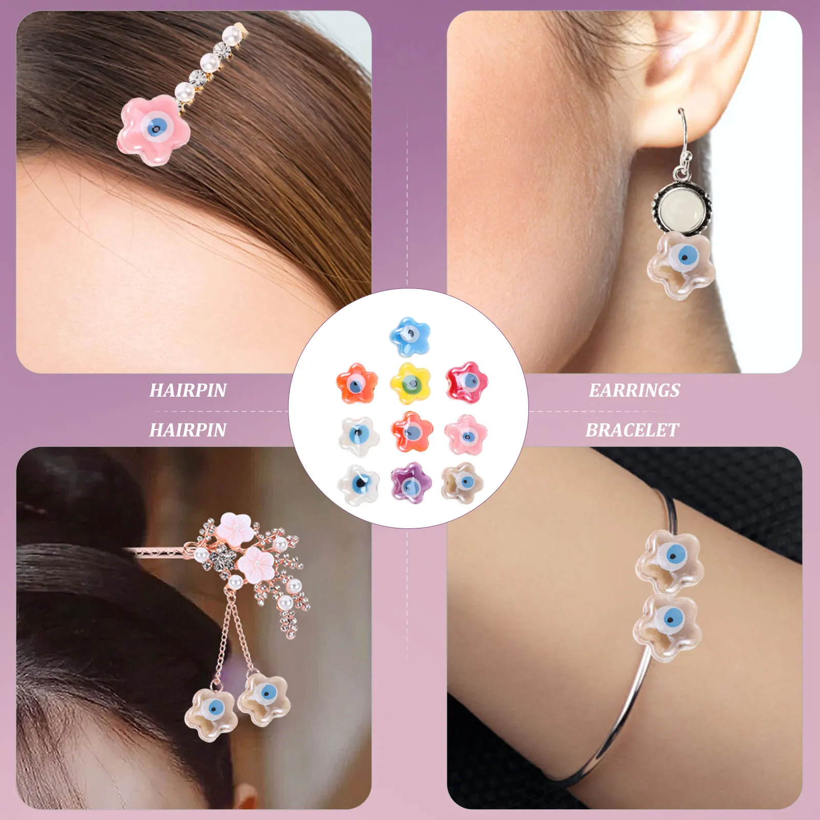 10 Pcs Beaded Necklace Beads for Crafts Ceramic Jewelry Making Supplies Ceramics Crafting Jewellery Small