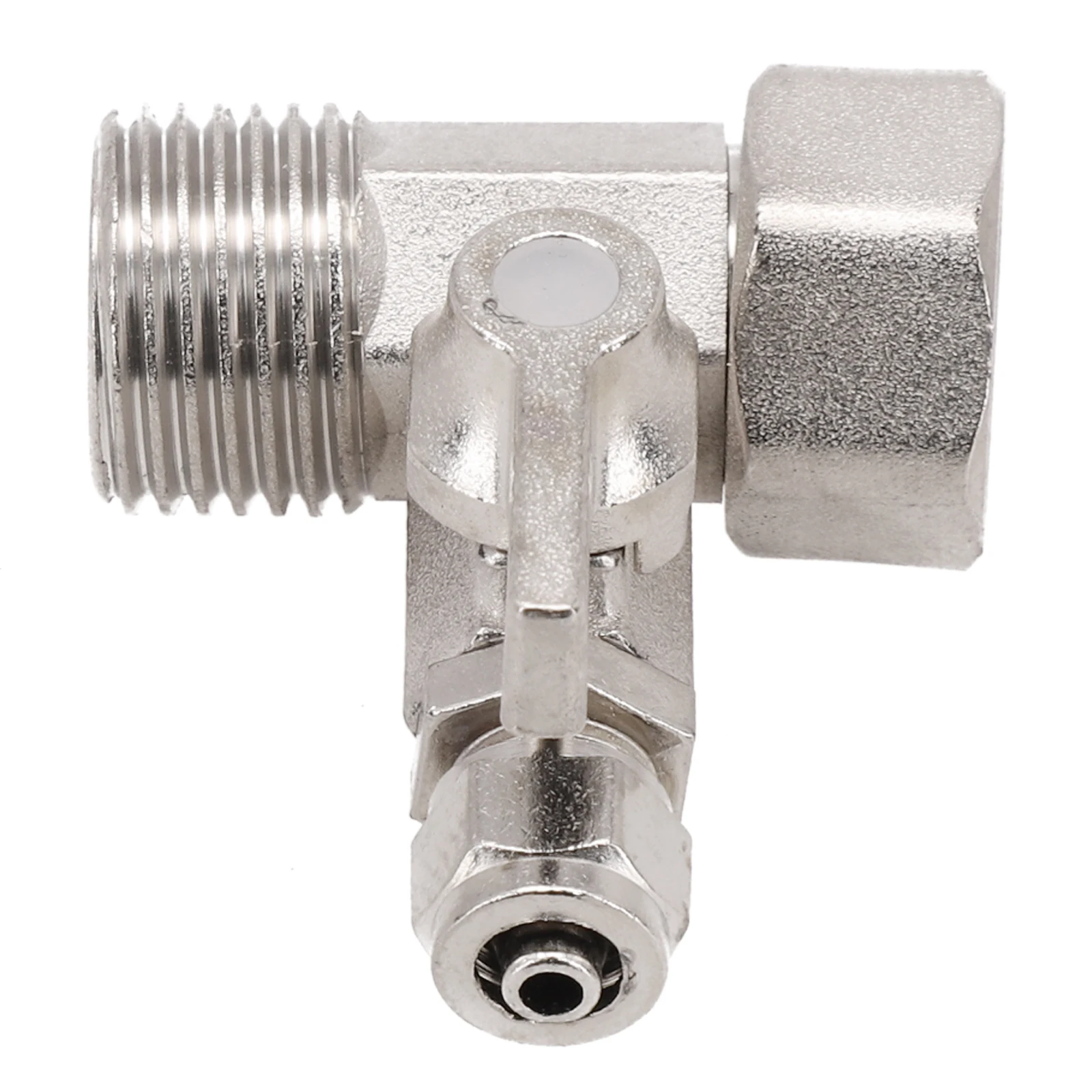 

Accessories Water Purifier Water Adapter Fixtures Plumbing RO Feed With Shut-off Ball 1/2" To 1/4'' Alloy