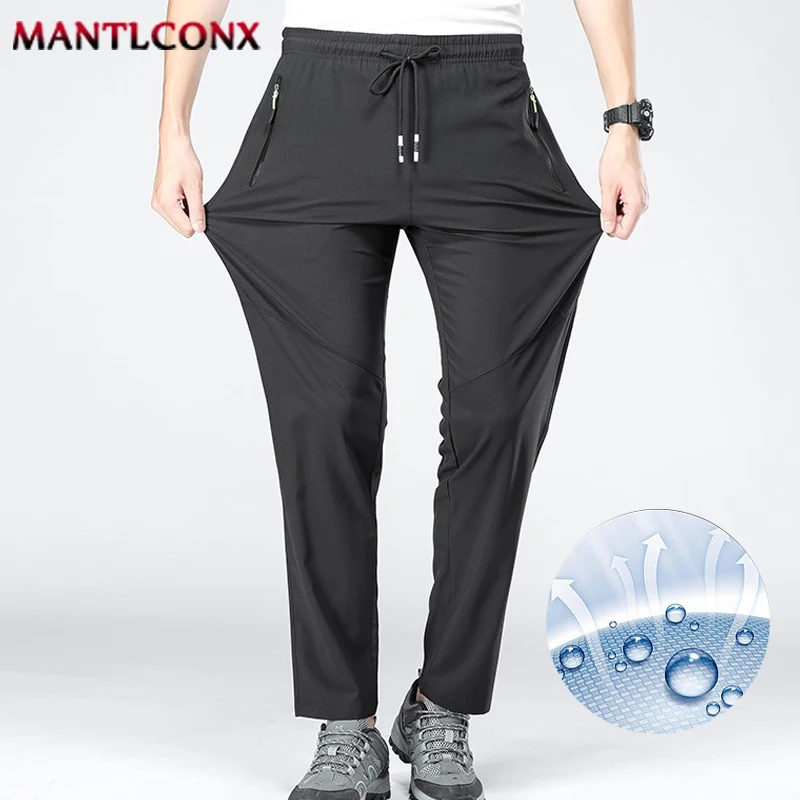 

Stretch Quick Dry Pants Men Joggers Summer Breathable Hiking Pants Men Sport Zipper Pockets Fishing Trousers for Men Gym Fitness