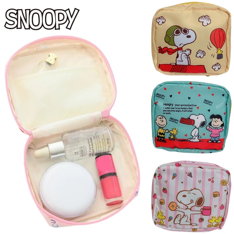 

Snoopy Coin Purse Anime Zipper Coin Wallet Women's Wallet Tampon Storage Bag Cartoon Portable Headset Organizer Makeup Bag Gifts