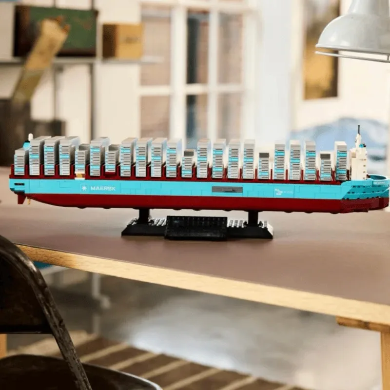 New 2026 Dual-Fuel Container Vessel Bricks Puzzle Ship Boat Assembly Model Kits Vessels Building Blocks Toys Adult Gift view 5