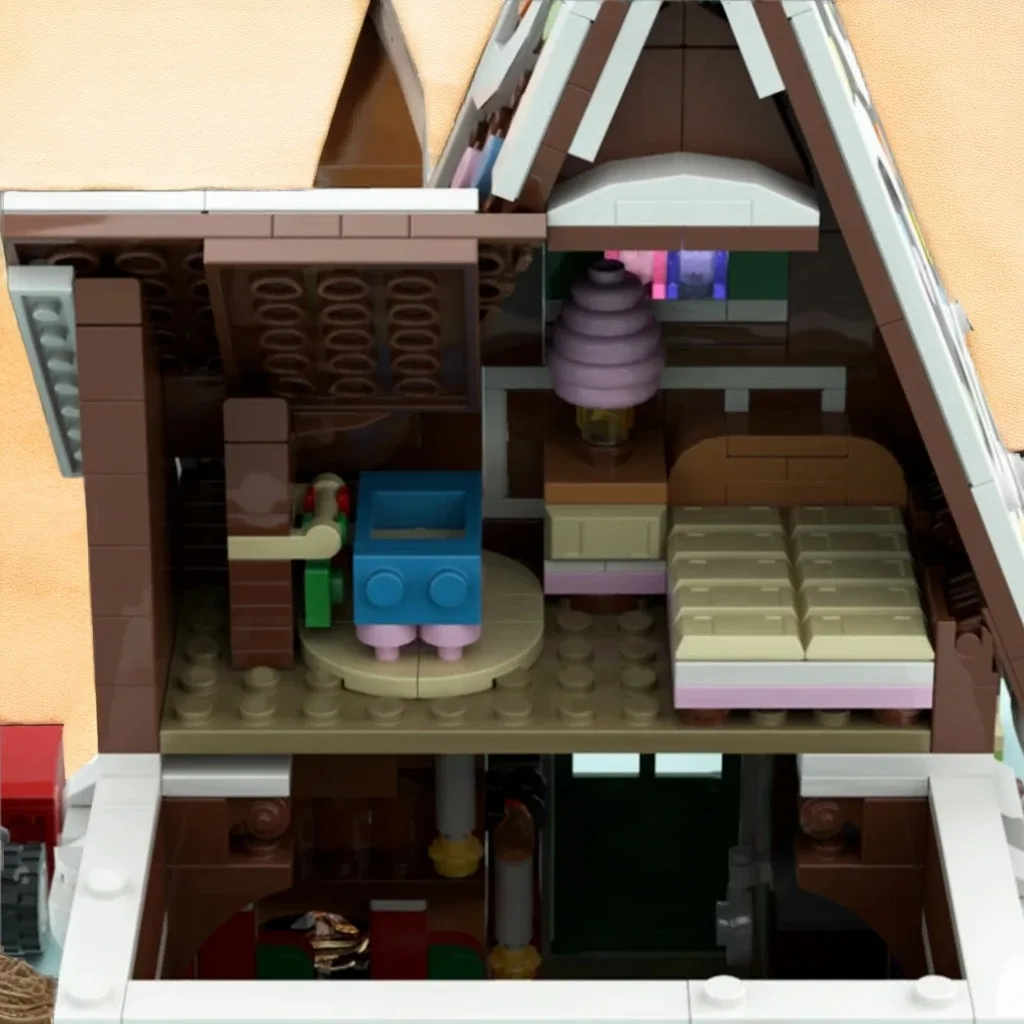 1532pcs MOC WinterVillageing GingerbreadHouse Festive Modular Cottage DIY Model Building Blocks Birthday Toys Gift