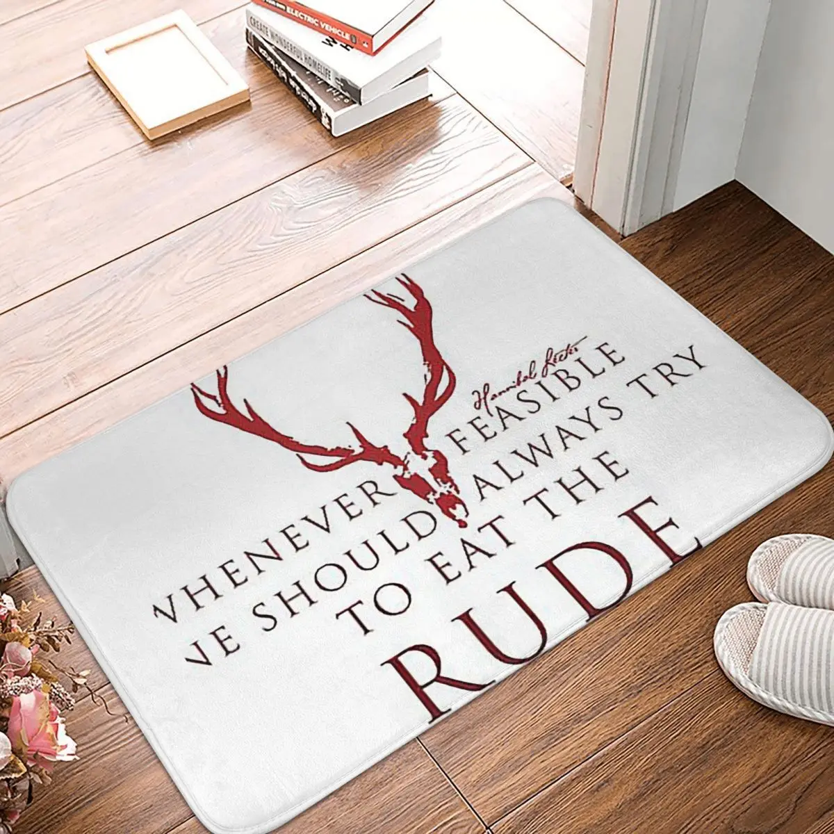 One Should Always Try To Eat The Rude Anti-slip Doormat Floor Mat Dust-proo Carpet Rug for Kitchen Entrance Bedroom Footpad Mats