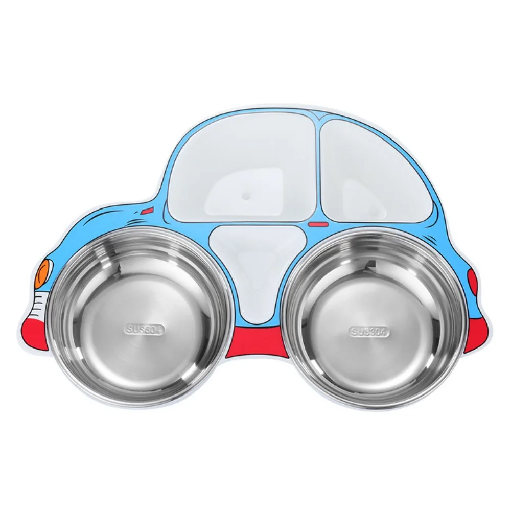 

Airplane Car Shaped Dinner Plate Detachable Creative Children's Tableware Compartment Cartoon Kid's Lunch Plate Household