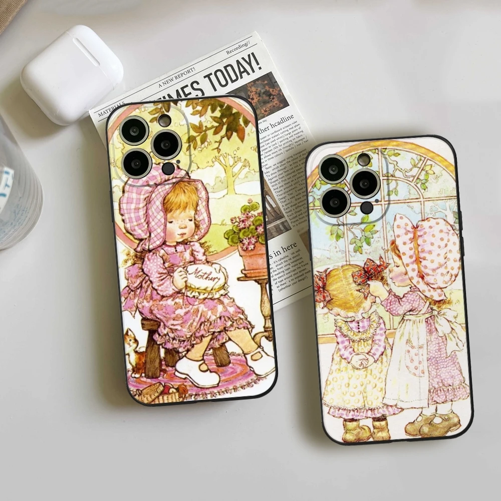 เคสโทรศัพท์ลาย Sarah Kay สำหรับ iPhone 15 14 12 11 13 PRO MAX MINI X XR XS 7 8 MAX SE 2020เคสโทรศัพท์ลายโครงกระดูกสีดำนิ่ม