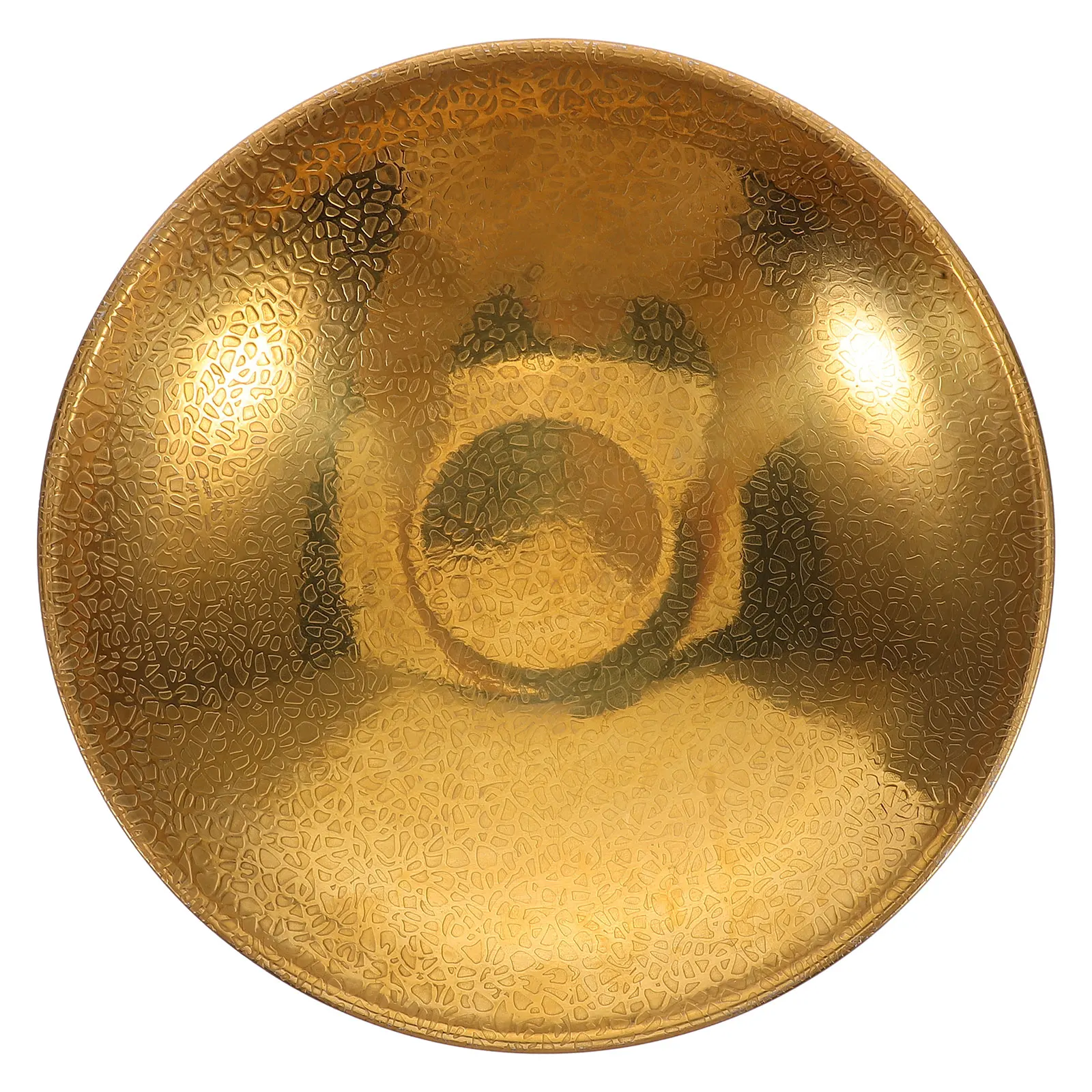 

Hammered Bowl Fruit Platter for Living Room Centerpiece Korean American Aluminum Parts Glass Decorative Golden