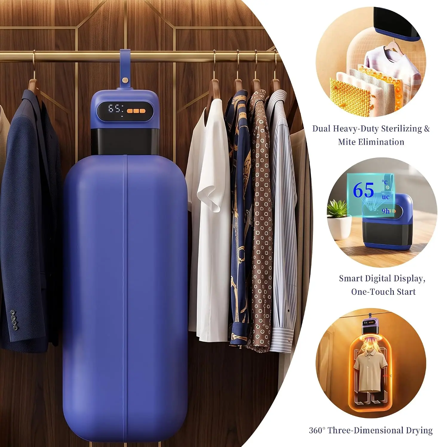 2026 New Upgrade Portable Compact Clothes Dryer, Global Voltage Travel Dryer, Unique Design With 4 Drying Modules, 36-Decibel
