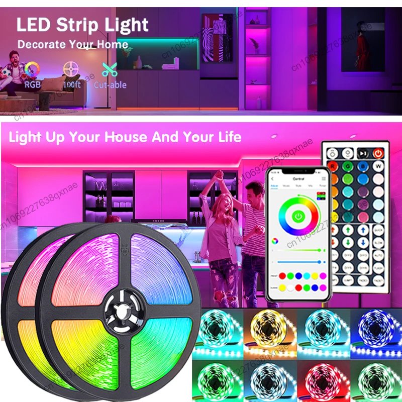 

Led Strip Lights RGB 5050 Bluetooth Remote Control Led Tape Game Room Decor Neon LED Lights Home Decor Led Strip 5m 10m 15m 20m