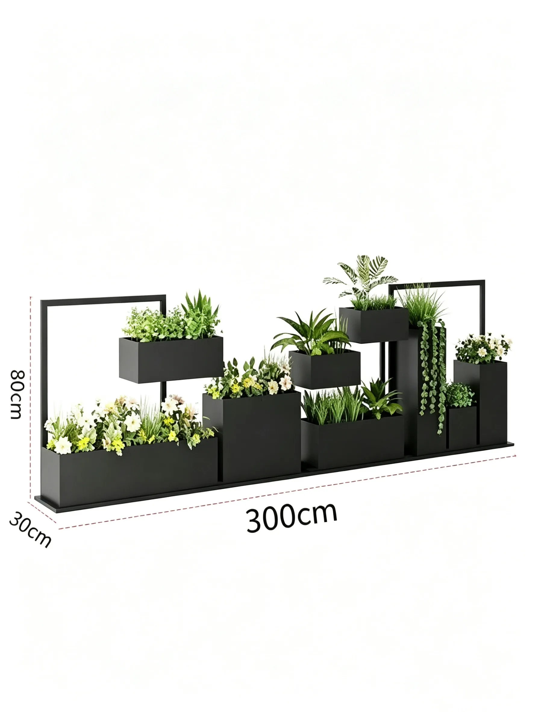 Art Outdoor Flower Iron Box Fence Flower Stand Restaurant Partition Indoor Simple Combination Mobile Outdoor Creative Metal