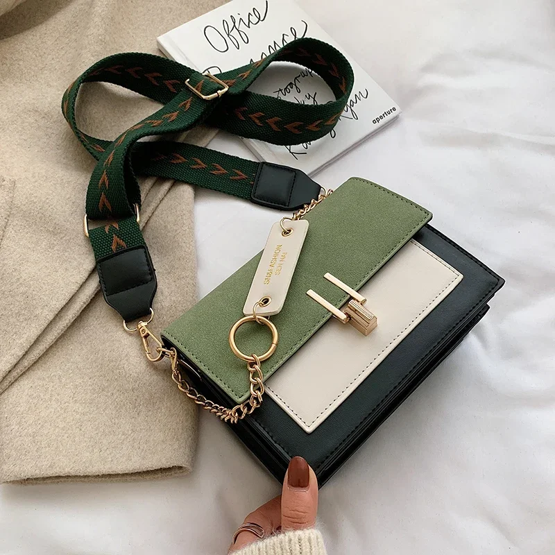 New Ladies Messenger Bags Fashion Mobile Phone Bags Casual Shoulder Bags Contrast Color Ladies Bags Luxury Designer Bags