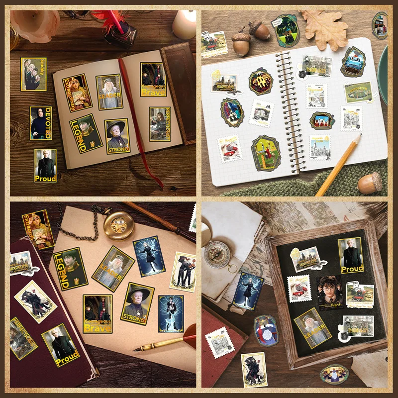 Genuine Academy of Magic Gilt Sticker Hogwarts Character Stickers Hermione RON Waterproof Stationery Supplies Planner Stickers